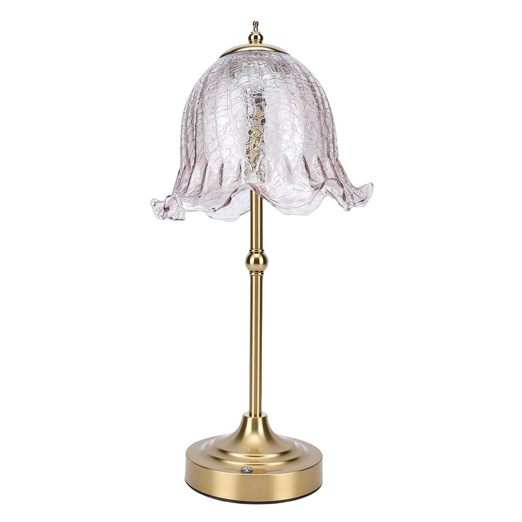 Cordless Table Lamp Glass Lamp Shade European Decorative Touch Table Lamp Night Light for Bedside Night Stand