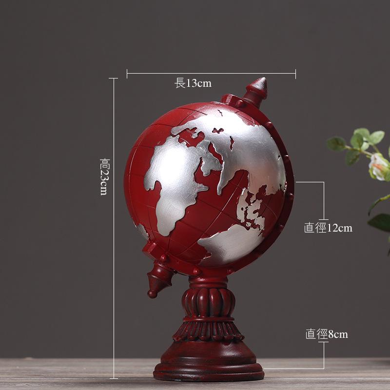 Vintage Globe Ornaments Toy Gift Model Miniature Home Decor Retro Decoration