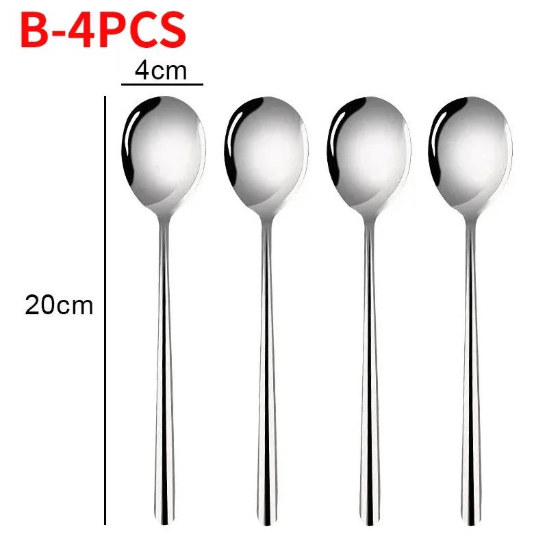 

Большая ложка из нержавеющей стали, ложки с длинной ручкой, кухонные столовые приборы, каша, суп, арбузные ложки, ресторанная общественная ложка, посуда