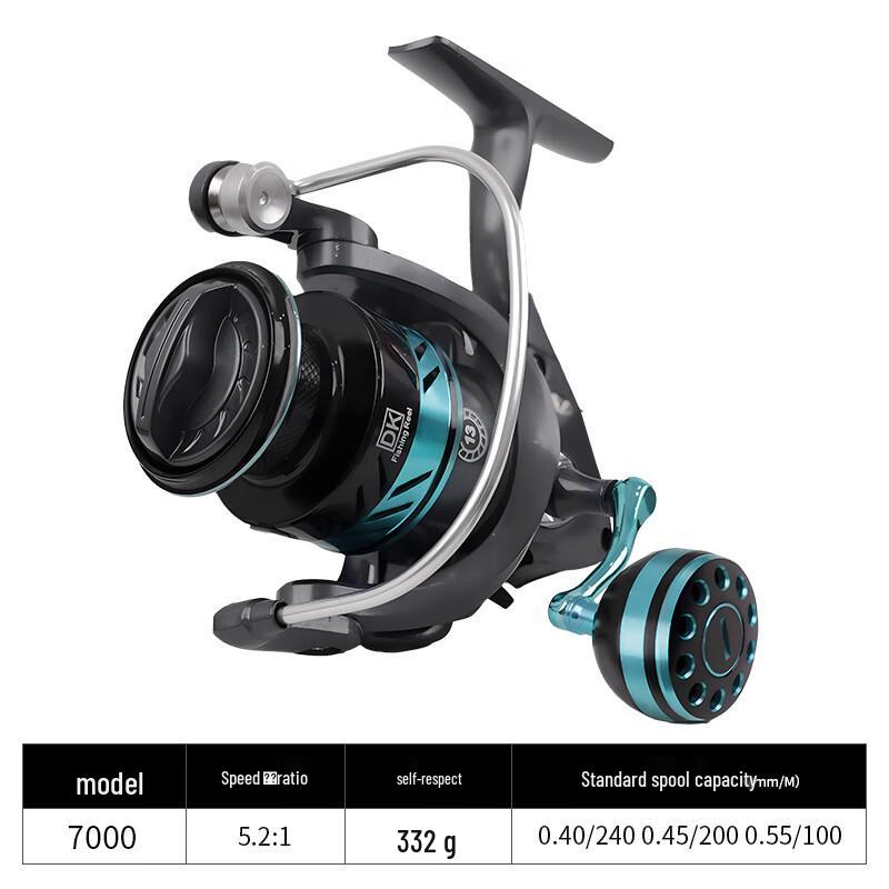 Longchan DKII Series Spinning Fishing Reel 7000