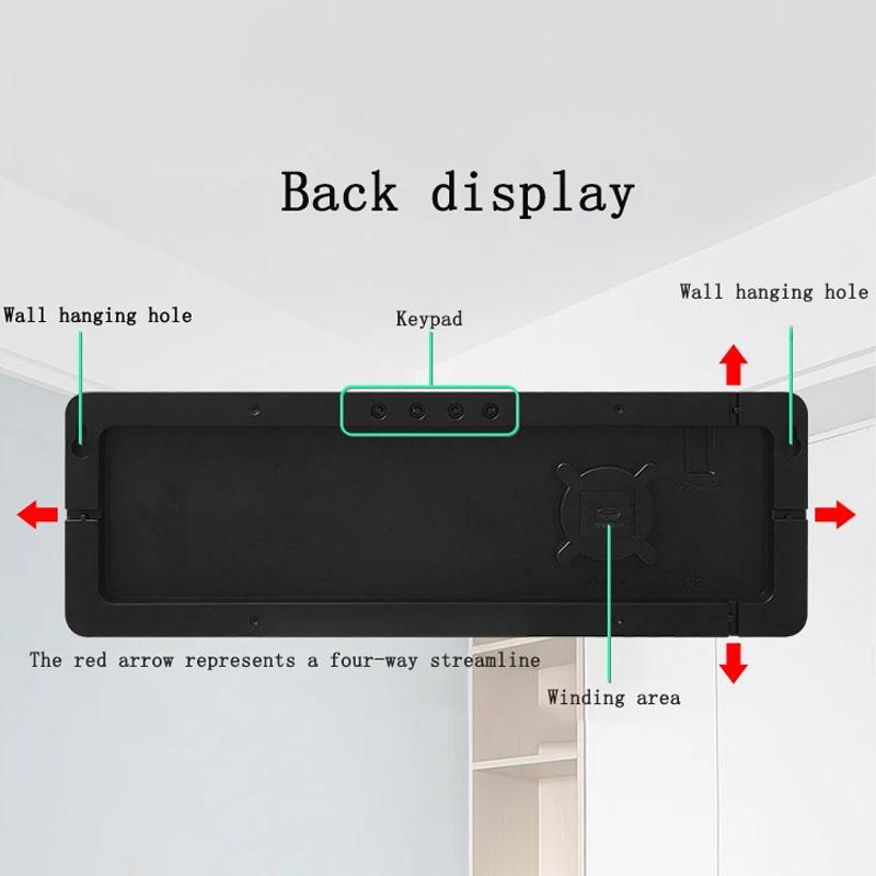 16-inch Large-screen Digital Wall Clock Temperature Date Week Display Remote Control Double Alarm Clock 12/24H LED Wall Clock