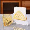 Napkin Holder, Triangular Hollow Out Vertical Napkin Holder, Stainless Steel Modern Napkin Dispenser for Kitchen Dining Tables