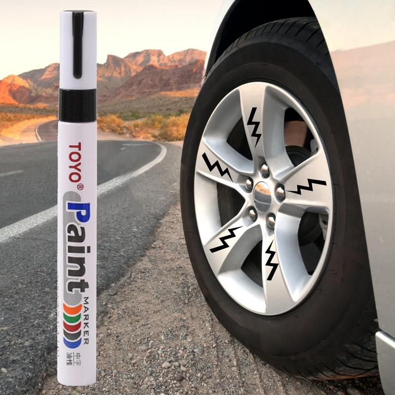 Paint Pen Paint Marker Car Tyre Graffiti Marker Pen Waterproof Coloring Markers Tire Lettering Pen Multifunctional For Glass