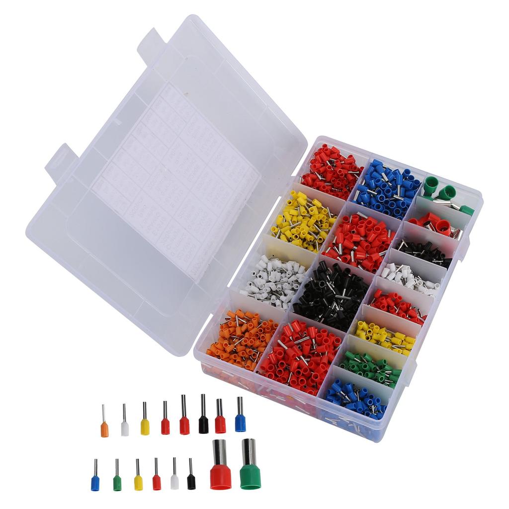 2120Pcs Electrical Wire Terminal VE Convenient Practical PP Material Temperature Resistant Terminal