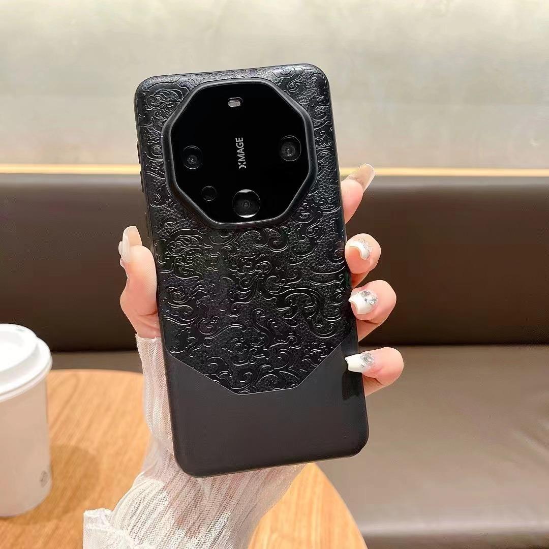 

Подходит для чехла для мобильного телефона Huawei Mate70RS, чехол с узором дракона в китайском стиле Сянъюнь, противоударный защитный чехол Nova13P, Pura70p Mate70RS чёрный