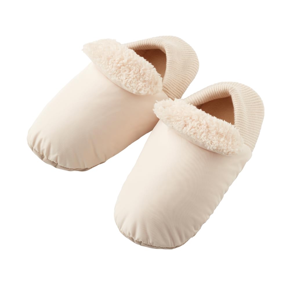 Gunze Warm Room Shoes with Bound Cold Weather Old Model A Light Sizes Cm Slippers, UCHI-COLLE Heater, Protection, Beige, 23.0-25.0