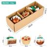 3Pcs Christmas Decorations Creative Hand-Painted Glass Pendant Fun Fruit and Vegetable Shaped Xmas Tree Hanging Ornaments Gifts