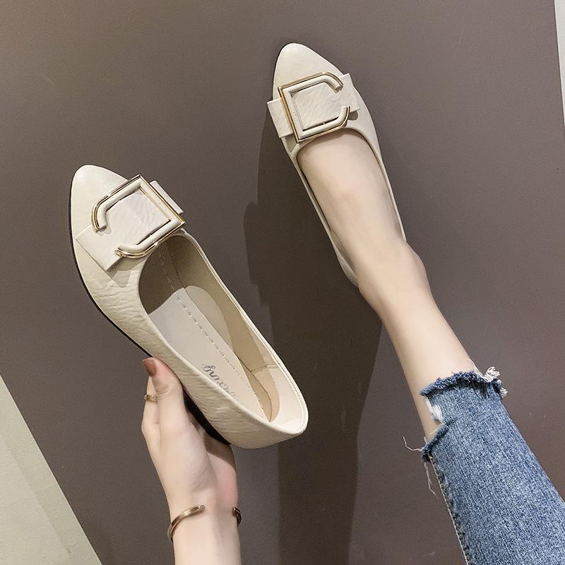 New Korean Version of A Footstool Lazy Shoes Pointed Women's Shoes Shallow Mouth A Footstool Lazy Shoes