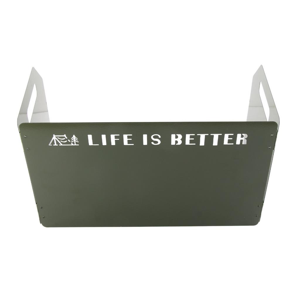 Windproof Wind Blocker Storage Bag Included Tri-Fold Gas Cover Camping Stove Windscreen Hiking