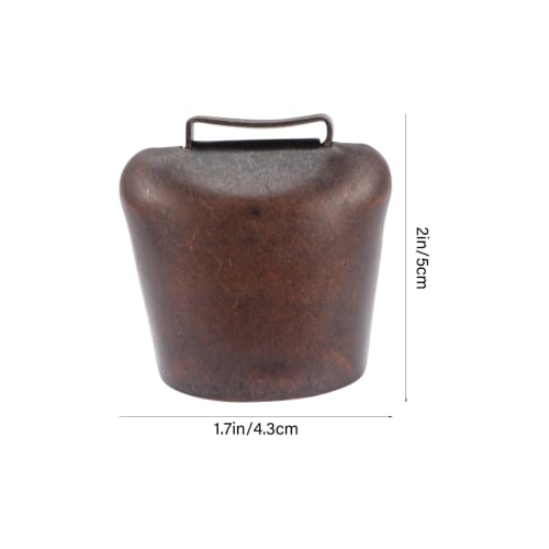 BUGUUYO 2-teilige Vintage Kuhglocke Mini-Glocke, Laute Bronze-Glocke für Kälteempfindliche Hunde, Nutztierglocke, Vintage-Glocke, Kleine Messingglocke, Handwerks-Retro-Glocke, Cu