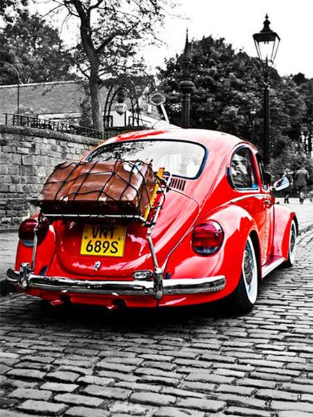 Volle quadratische Runde Diamant Malerei schwarz und weiß Straße Landschaft Home Decor Stickerei Mosaik Auto Wandkunst