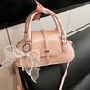 Pink Pearlescent PU Portable Messenger Bag