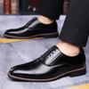 Men Leather Shoes Lace Up Business Dress All-Match Casual Shoes Outdoor Shock-Absorbing Footwear Wear-Resistant Big Size 48