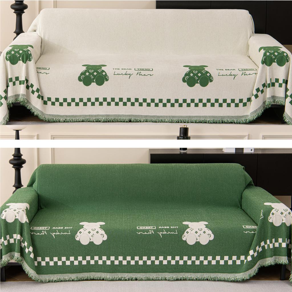 Neuer Cartoon Bär Sofabezug Stoff Ins Style Sofa Handtuchbezug Decke Vier Jahreszeiten Universal Voller Bezug Wendbarer Sofabezug Sand
