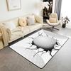 Erosebridal Baseball Area Rug 3x5, Ball Sports Rectangular Carpet for Living Room Bedroom, Vintage Laces Games Printed Kids Girls Washable I