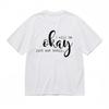 Men's Breathable Classic T-Shirt Minimalist Text Emotional Design Cotton Tee