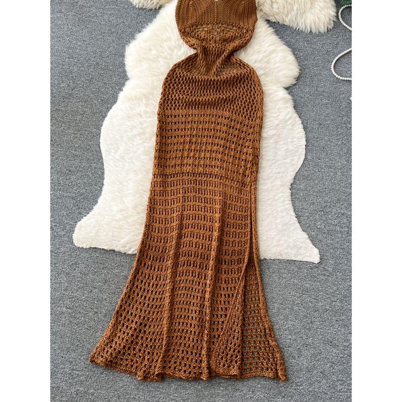 Bohemia Backless Dress Slim Looking Travel Sling