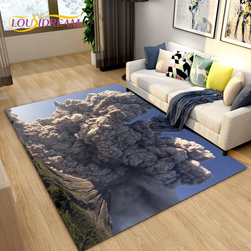 Volcanic Magma Series Area Rug Large,Carpet Rug for Living Room Bedroom Kitchen Doormat Decoration, Kids Play Non-slip Floor Mat