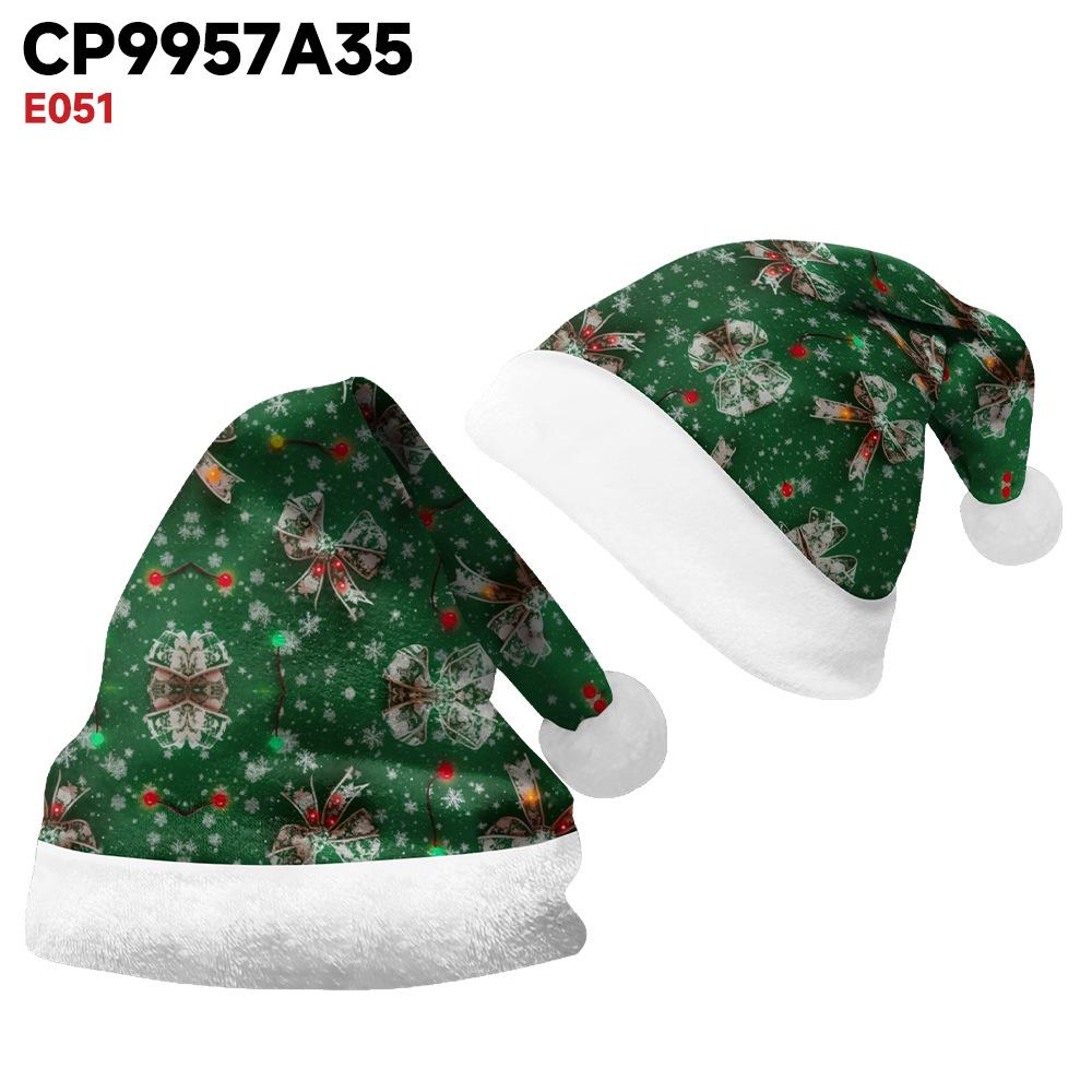 

2024 Double-sided Fleece Christmas Hat for Children and Adults S (35x26 cm)