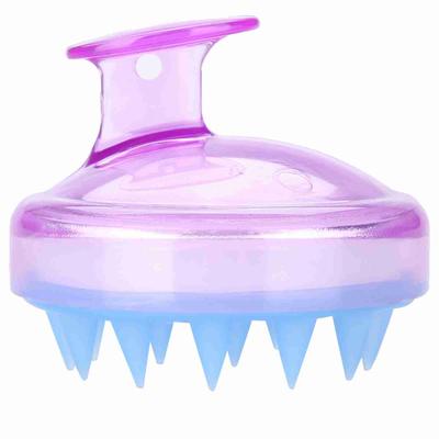 Silikon Shampoo Kopfhaut Dusche Baden Waschen Haare Massage Massagegerät Bürste Kamm Lila