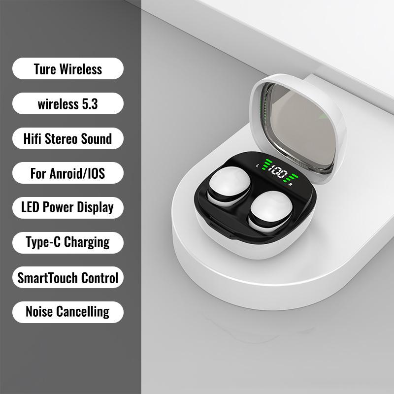Mini Invisible Earphones Bluetooth 5.3 Headphones HiFi Stereo Wireless Headsets Noise Reduction Earbuds for Huawei