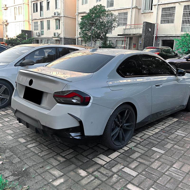 Für BMW 2er G42 M Sport + Auto Heckstoßstange Zierleiste Lippe Spoiler Aufkleber Kotflügel Canards Lufteinlassabdeckung Zierleisten Zubehör