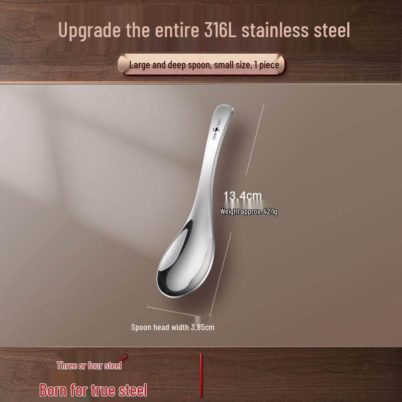 304/316L Stainless Steel Children s Thickened Soup & Stirring Spoon