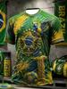 2026 New Brazilian Trend Design Football Women's Shirt, Fan Surrounding Quick Drying Breathable Light and Thin Comfort Family Kids Tees