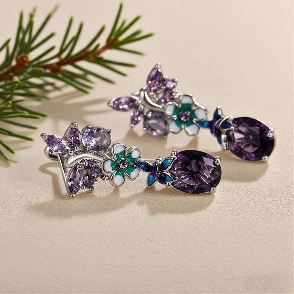 Exquisite and fashionable classic earrings, sparkling butterfly earrings, suitable for giving to wedding girlfriends