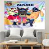 Custom Name Sheriff Labrador Print Tapestry, Backdrop, Easy Setup, Ideal for Bedroom, Office & Living Room, with Aesthetic Wall Hanging Decor.