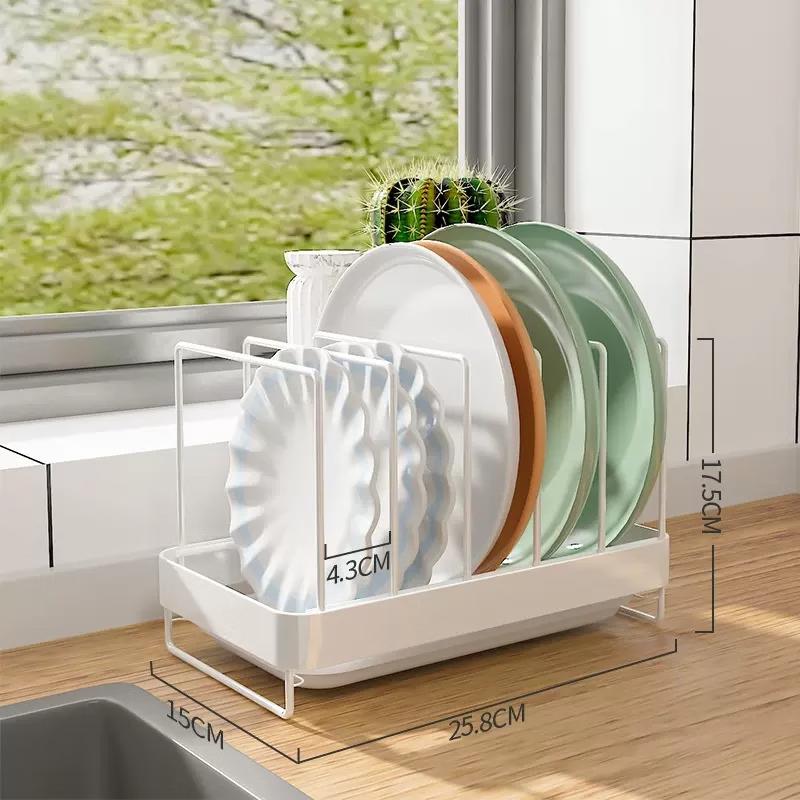 

Kitchen Cabinet 2-Tier Dish and Pot Storage Rack