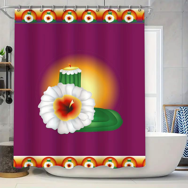 

Blue Forest Shower Curtain Waterproof Bath Decorative Window Drapes For Bathroom Decoration Black Silhouette Trees Pattern 3D Pr W60H190(CM)-1 Pcs