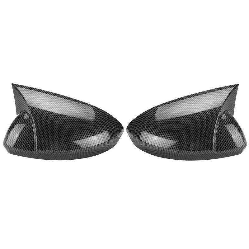 Decoration Door Mirror Cover For Renault Clio 5 Mk5 -2025 Carbon Fiber Glossy Black Car Rearview Accessories Stickers