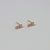 Less is more 14K gold triple earring
