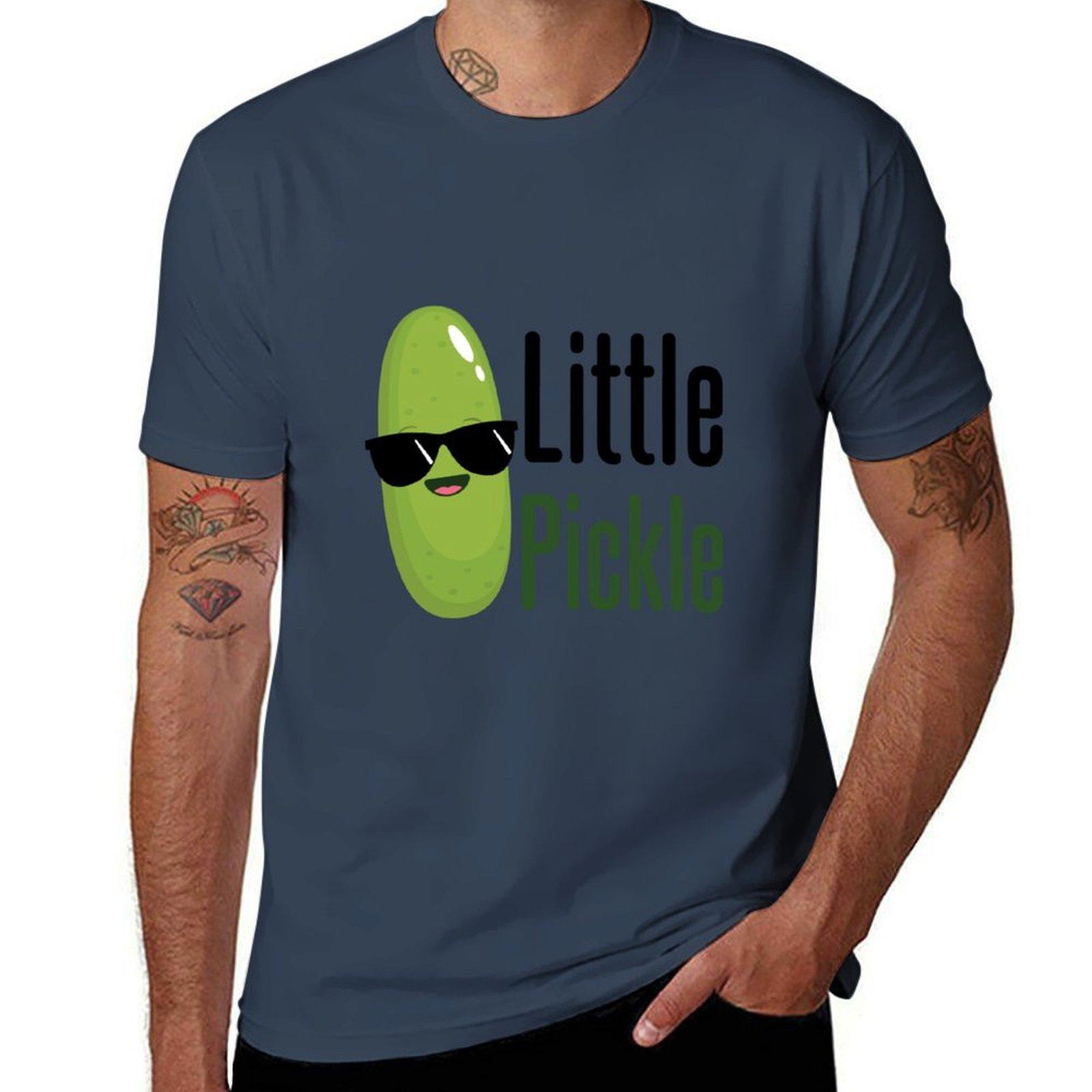 Little Pickle Nickname Cute Sunglasses Tshirt Work Short Sleeve Cotton Top S