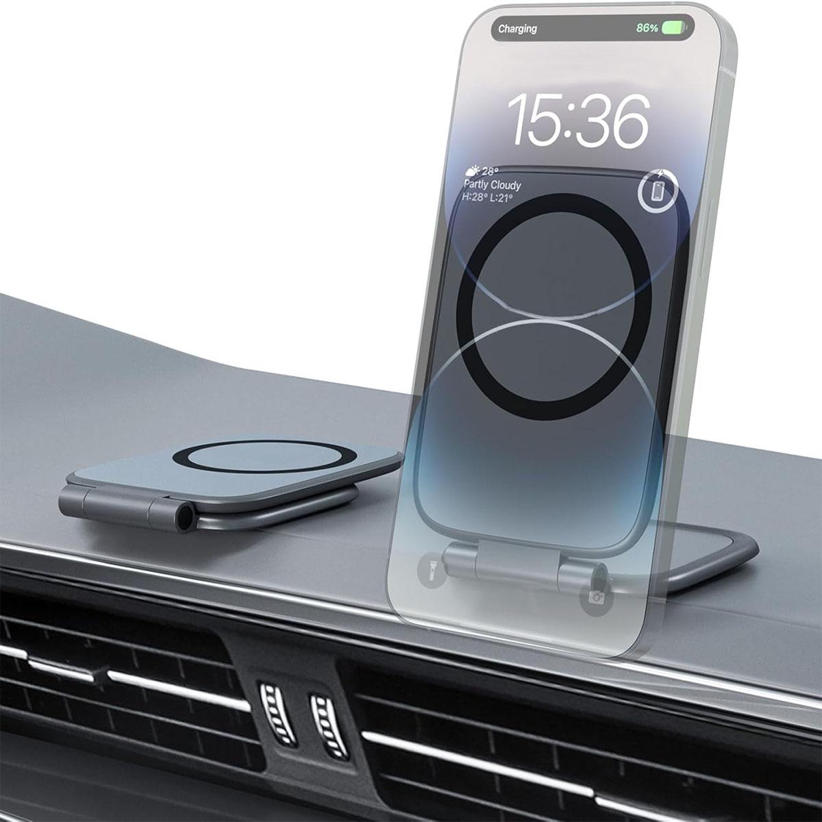 

Magnetic Phone Holder for Car, MagSafe Car Mount with Dual Side Strong Magnets, Ultrathin Adjustable Cell Phone Holder, Car чорний