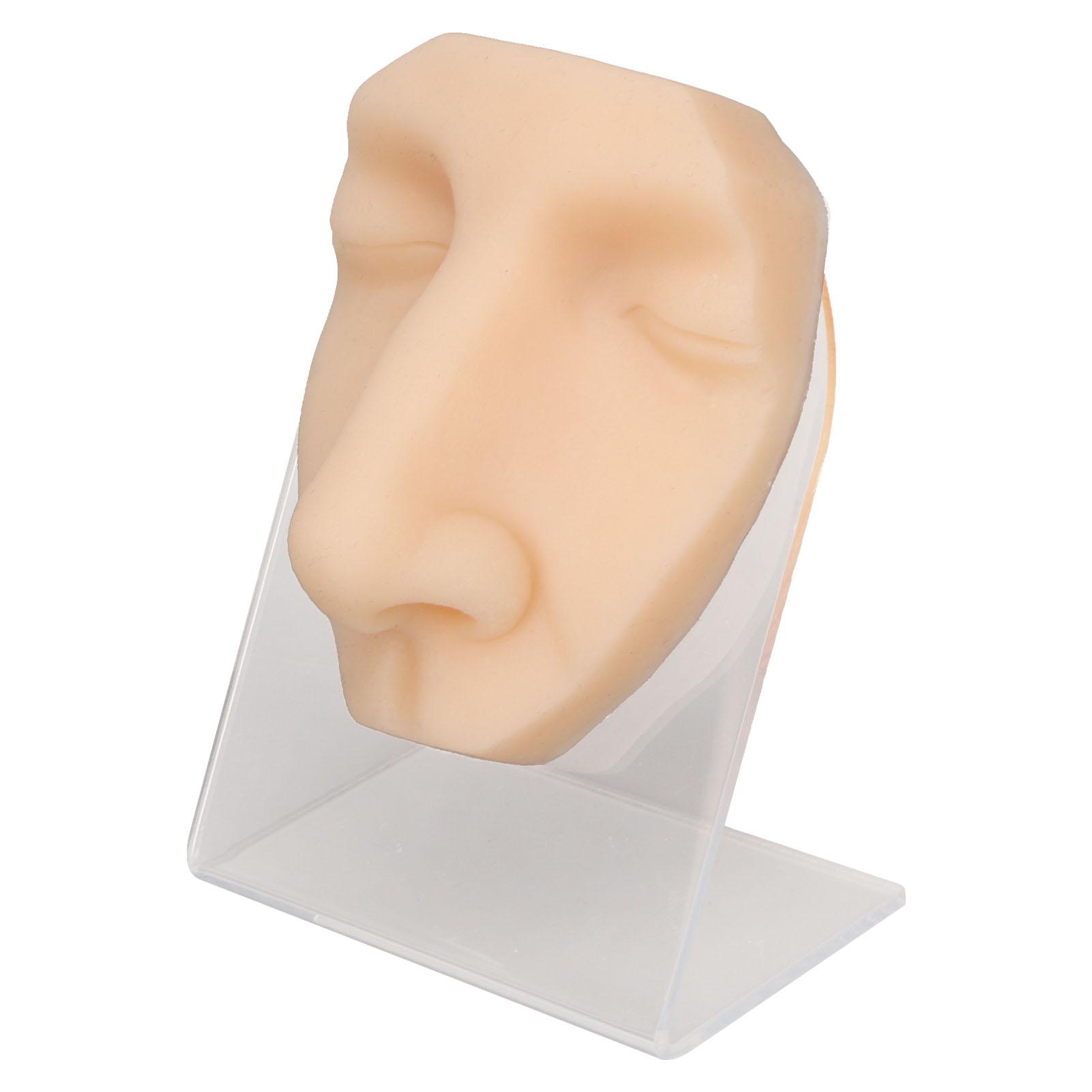 

Силиконовая модель лица многоразовая мягкая гибкая модель лица для пирсинга для демонстрации ювелирных изделий иглоукалывание