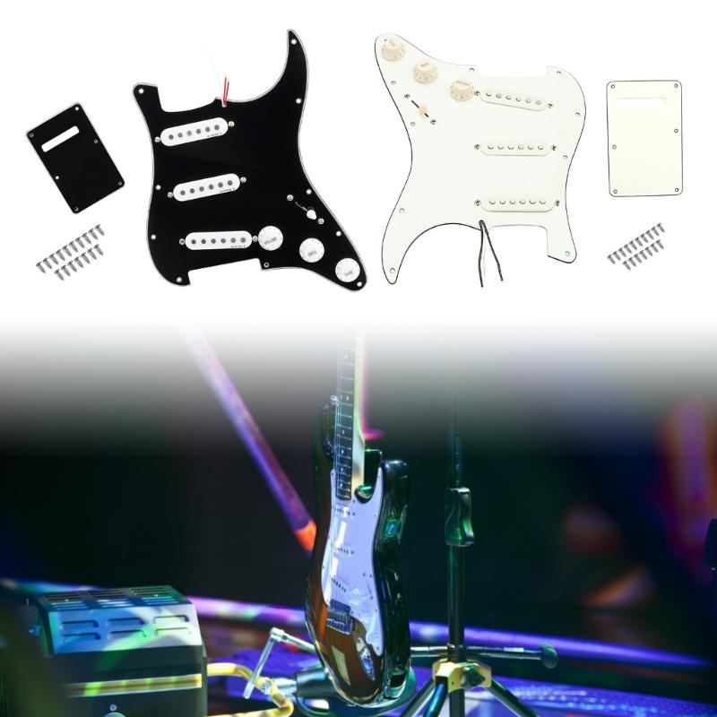 Prewired Pickups Set Loaded Pickguard Pickups Guitar Alnico 5 Pickups SSS Single Coil Pickups Cover Set Loaded Humbucker