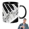 Music Theme Coffee Mug 350ML Guitar Piano Violin Ceramic Mug Coffee Mug Ceramic Mug Coffee Cup Table Decoration Tea Mugs