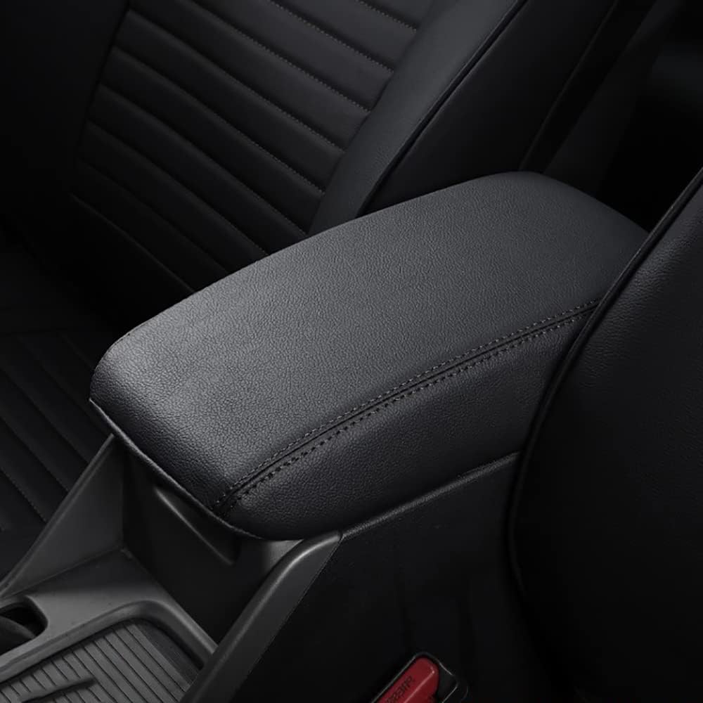 Microfiber Leather Center Console Armrest Protection Cover Car Armrest Box Cover for 2014-2019 Toyota Corolla,Beige