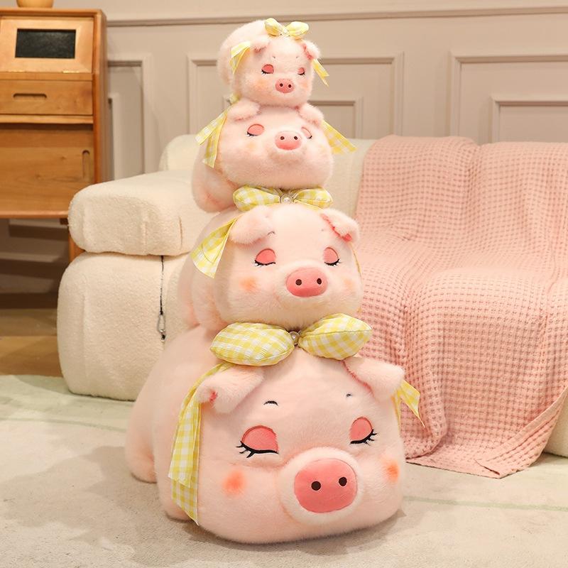 20/30/40cm Cute Lying Posture Pink Piglet Plush Toy Realistic Pig Soft Stuffed Animal Pet Plush Doll Kids Pillow Birthday Gift