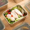 Stainless Steel Sealed Lid Bento Box, Fruit Tray, Food Preparation Tray, Refrigerator Refrigerated Preservation Box, Lunch Box