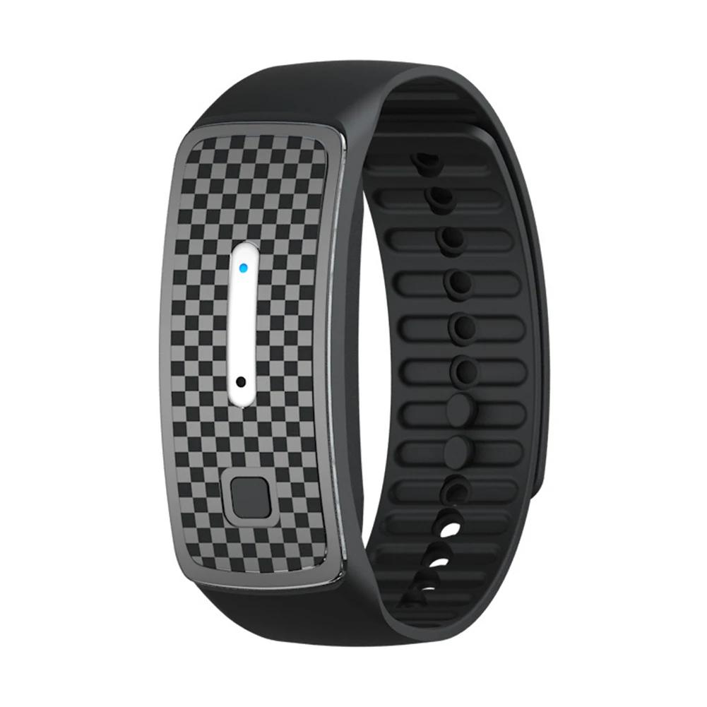 Ультразвуковой браслет от комаров Электронный отпугиватель комаров Браслет от комаров Часы для активного отдыха чёрный