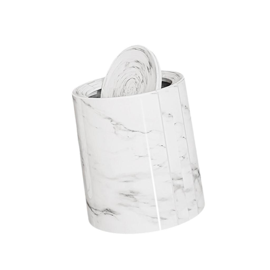 Trash Can Chinese Style Swing Lid Wastebasket for Toilet Office Laundry Room