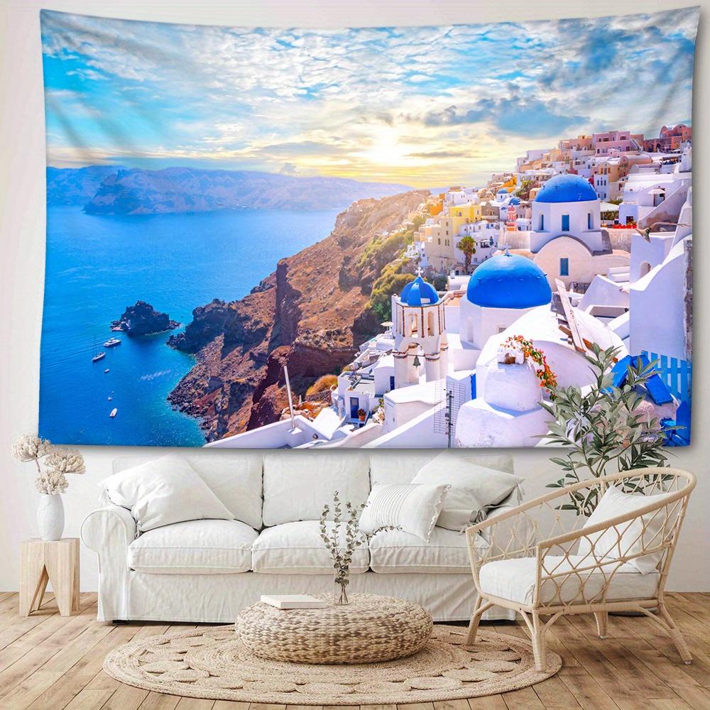 Venedig-Bucht-Landschafts-Wandteppich - Vielseitiges Wandbehang für die Heimdekoration, Perfekt für Schlafzimmer & Wohnzimmer, Strapazierfähiges Polyester, Pflegeleicht