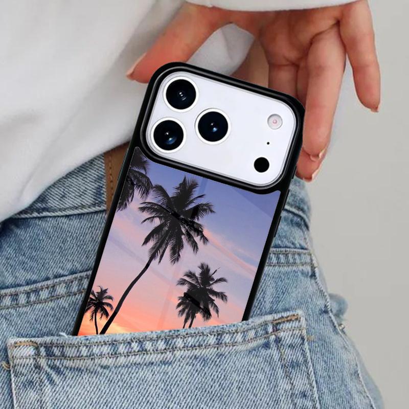 Tropical Summer palm trees Phone Case for iPhone 17ProMax 12 13 14 15 16e 17 Pro Max Plus Air Cover