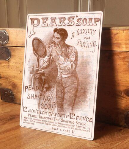 

Home Wall Art Metal Sign Victorian Poster Pears Soap Advert 2 Sizes PEAR03Aluminum 20x30cm（7.8x11.8inch）