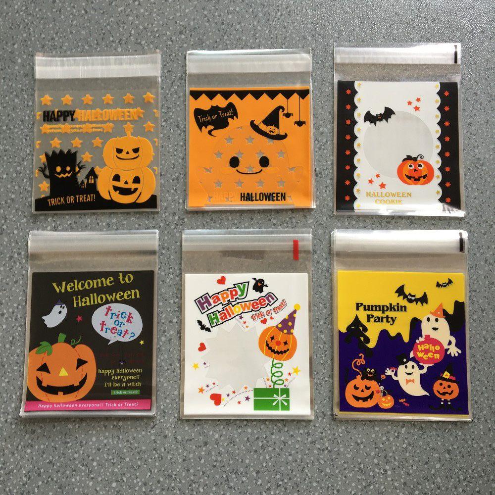 

Упаковка Товары для вечеринок Свадебные сувениры Сумка для конфет на Хэллоуин Выпечка печенья Мешки для конфет Самоклеющиеся