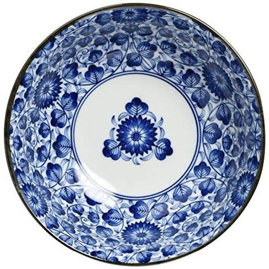 Mino ware bowl dish ramen approximately 20cm microwave safe dishwasher chrysanthemum pattern arabesque