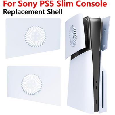 Faceplate mit Kühlschlitzen für Playstation 5 Slim Disc Digital Edition PS5 Slim Konsolen-Faceplates Abdeckung ABS Ersatzschale
